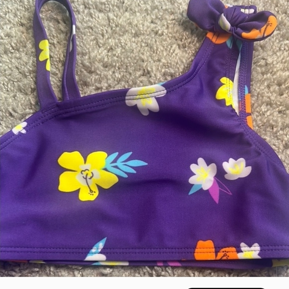 Cat & Jack Floral Two-Piece Ruffle Swimsuit - Picture 2 of 3